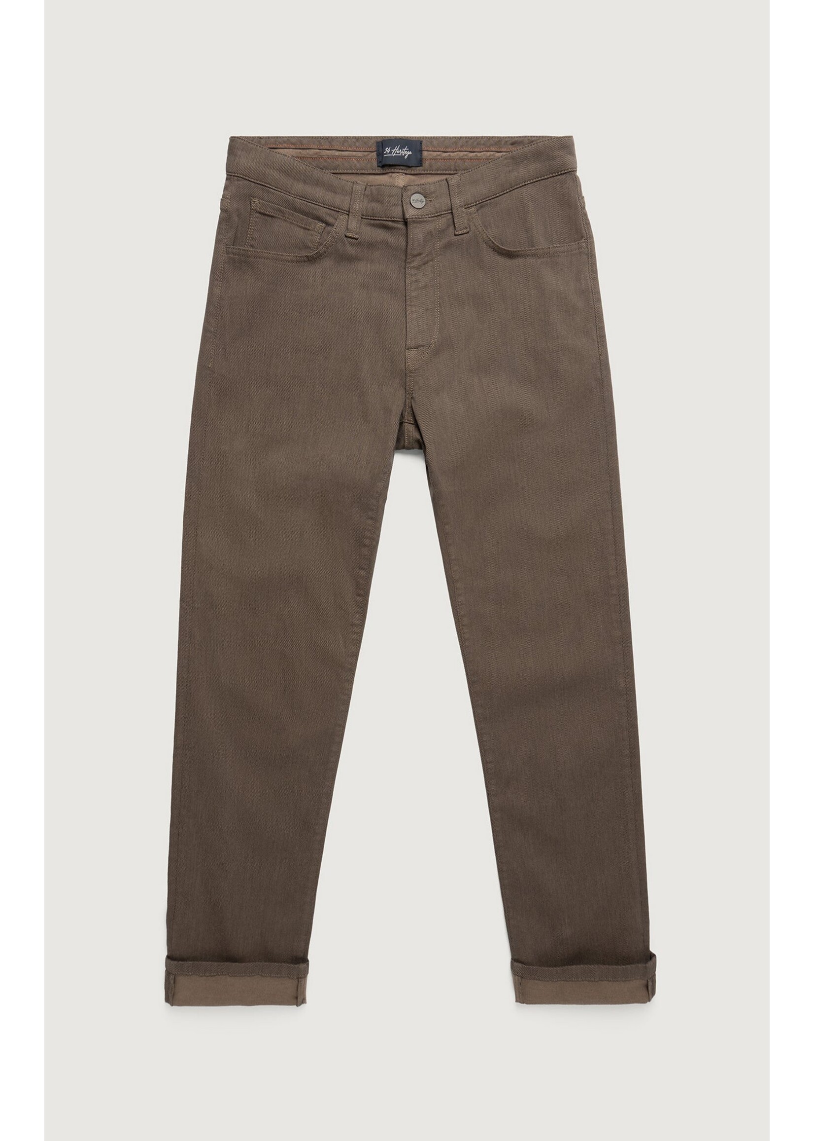 34 Heritage 34 Heritage CHARISMA Pant Diagonal COFFEE