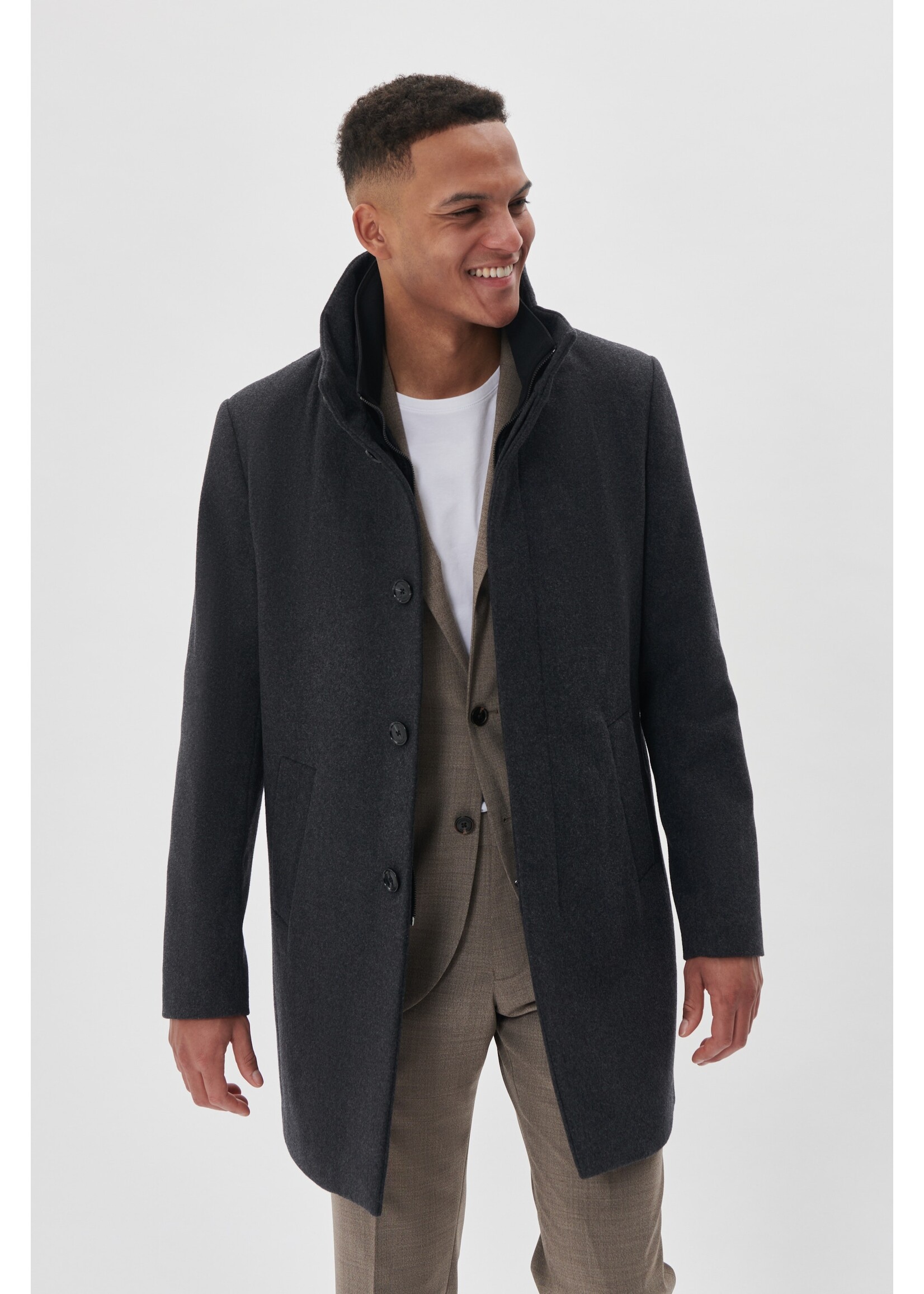 Matinique Matinique Harvey Classic Wool Overcoat 30203845