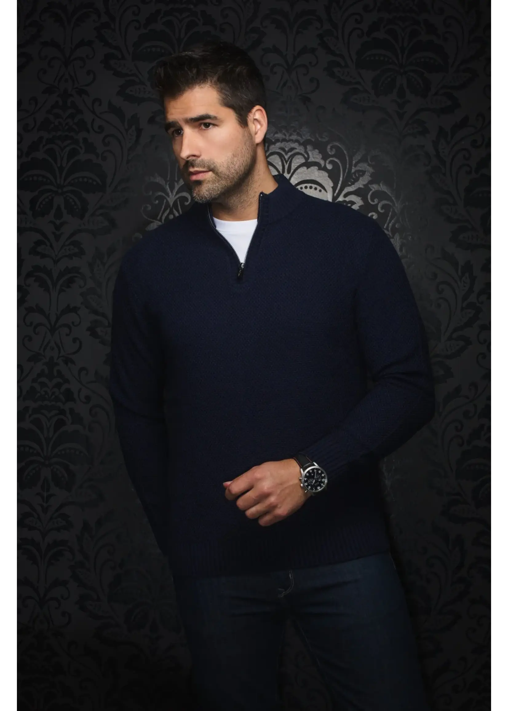 Au Noir Au Noir Quarter Zip Sweater VOGAR