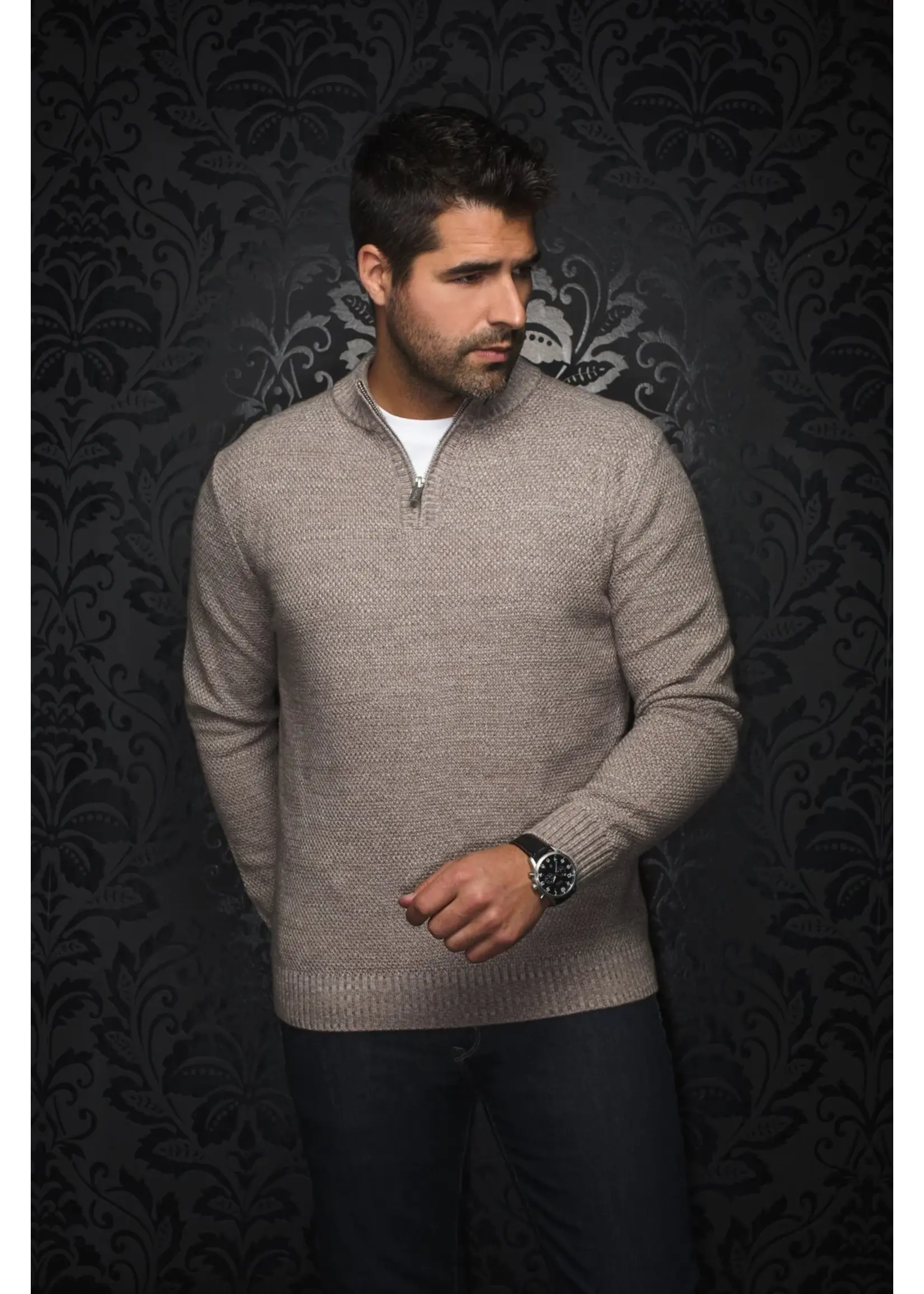 Au Noir Au Noir Quarter Zip Sweater VOGAR