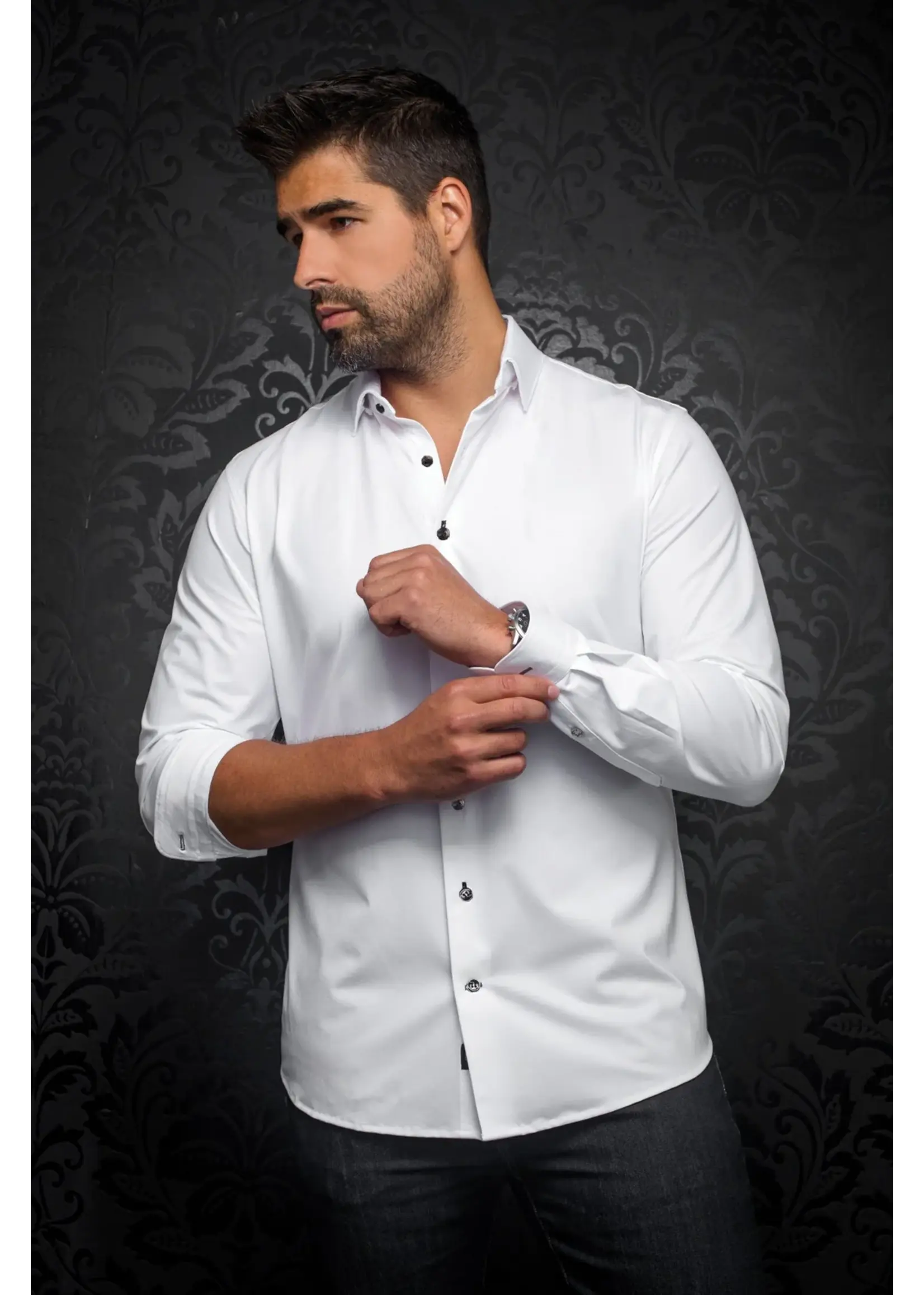 Au Noir Au Noir Shirt ALEXANDER SOLID STRETCH