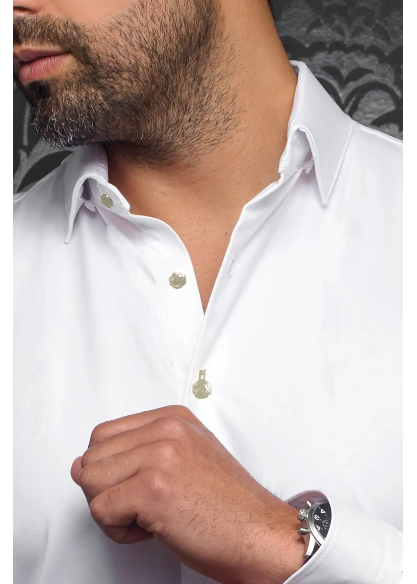 Au Noir Au Noir Shirt ALEXANDER SOLID STRETCH
