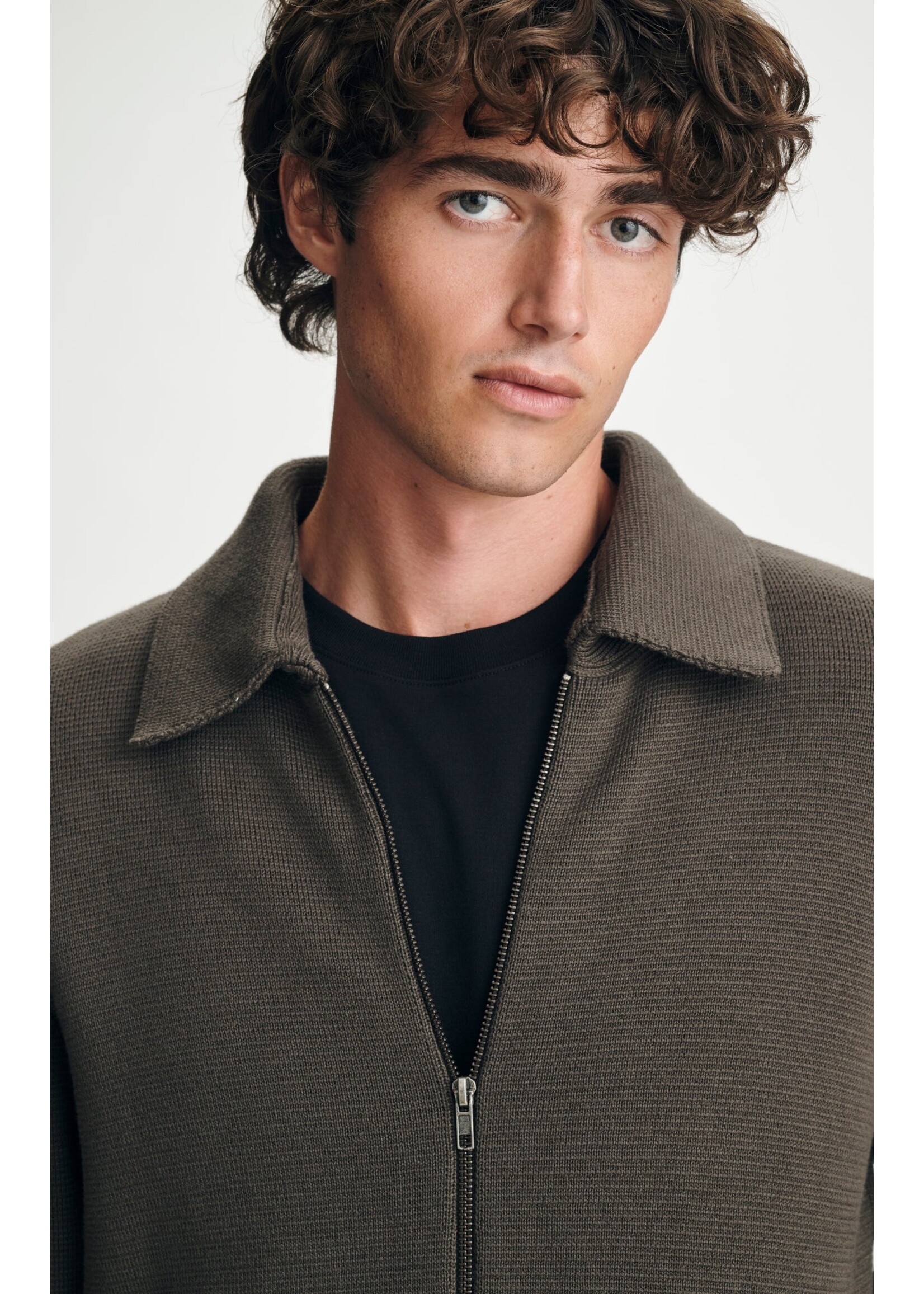 Mavi Mavi Full Zip Sweater Brown MO710422