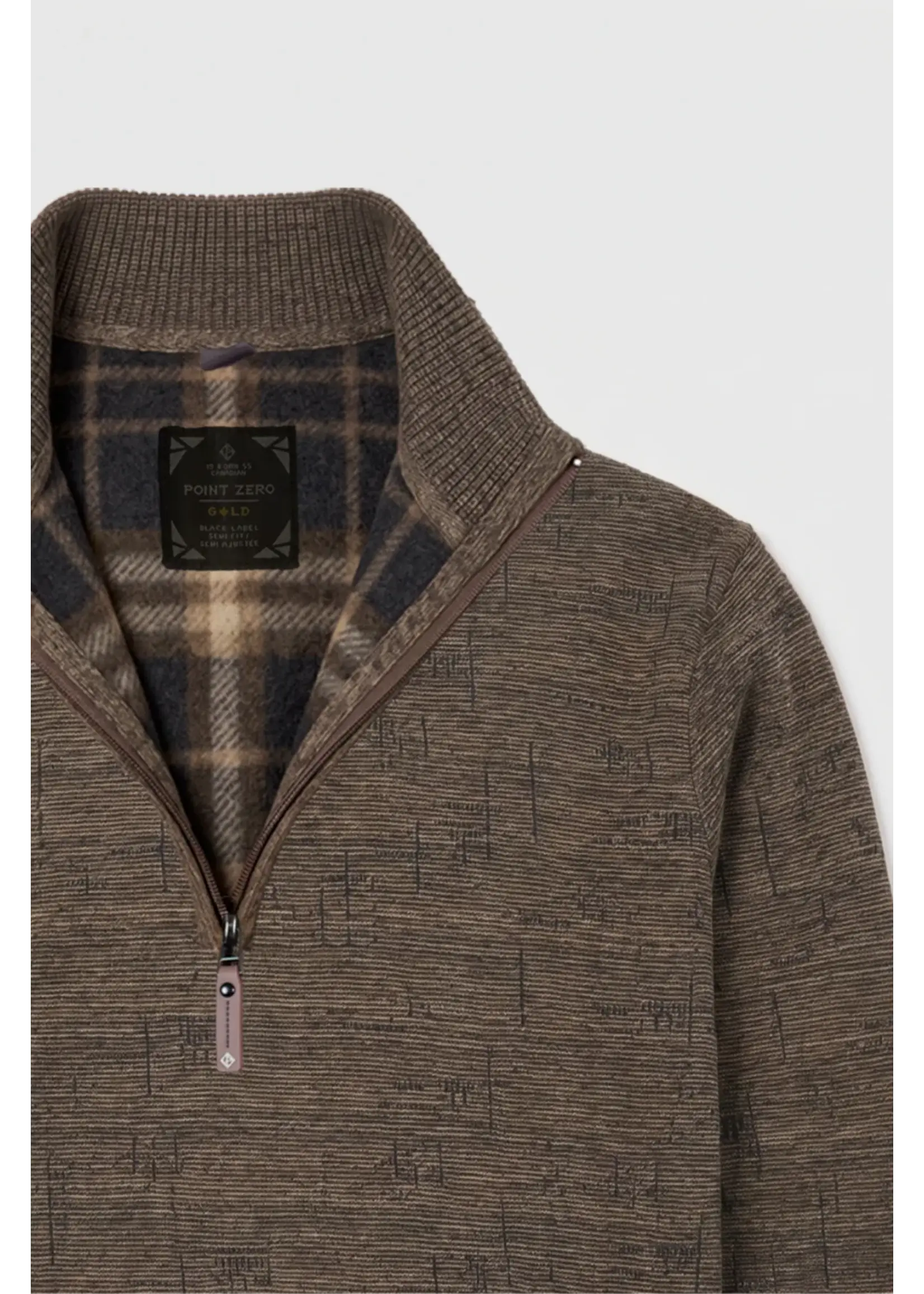 Point Zero Point Zero Bonded Chenille Mock Zip 7768663