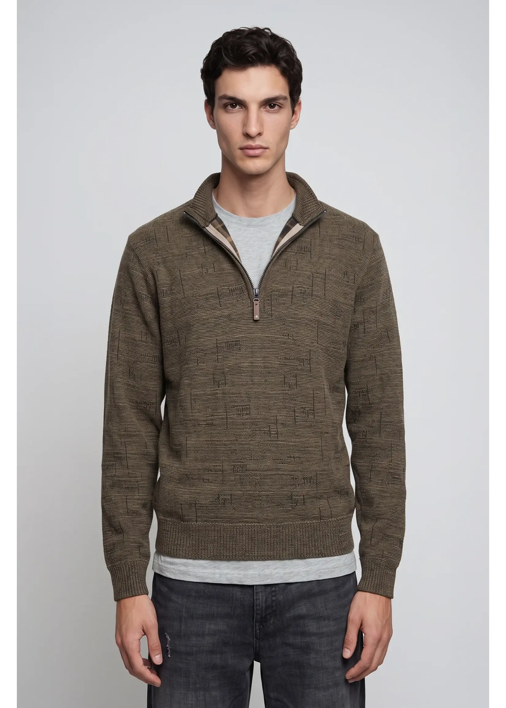 Point Zero Point Zero Bonded Chenille Mock Zip 7768663
