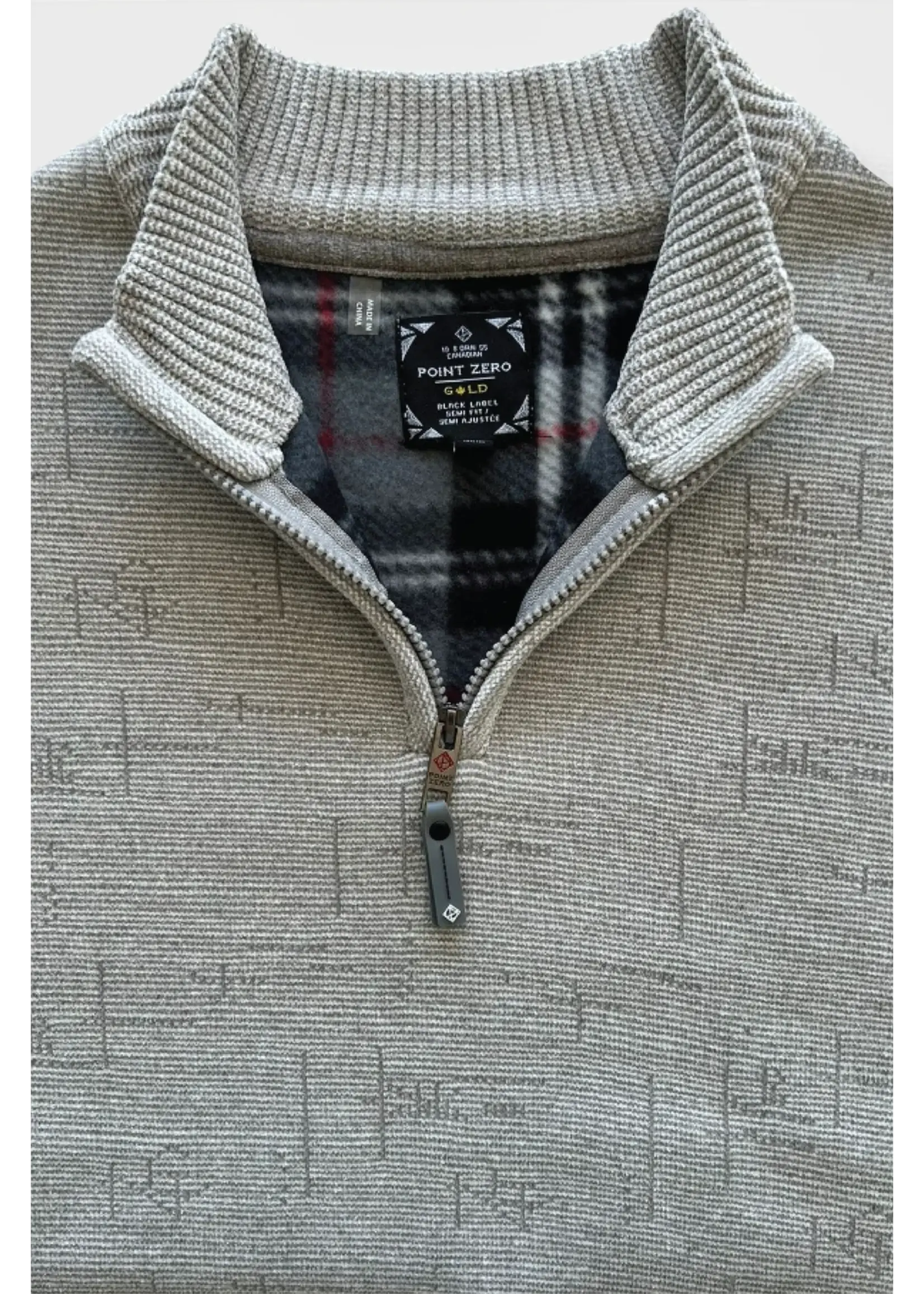 Point Zero Point Zero Bonded Chenille Mock Zip 7768663