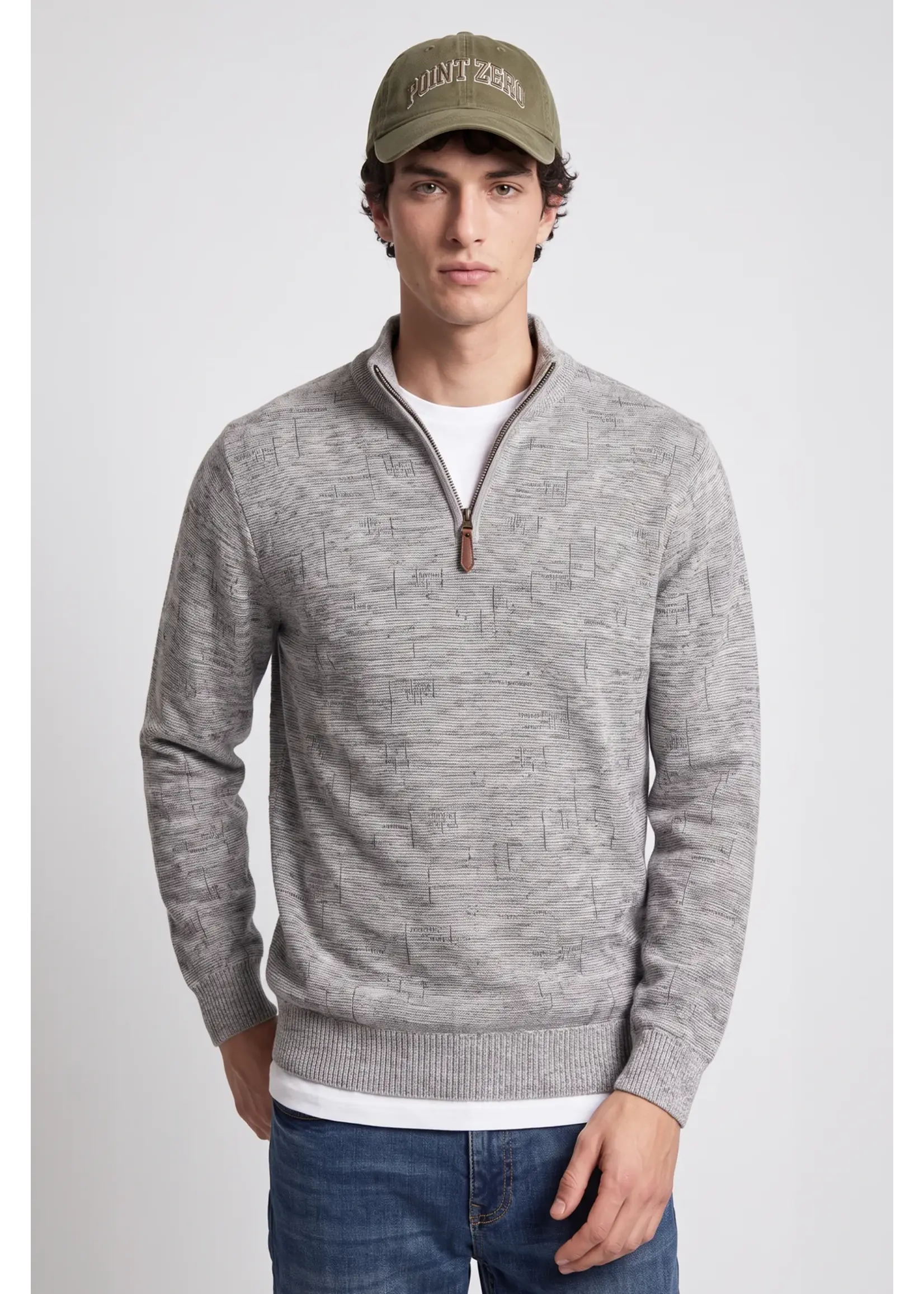 Point Zero Point Zero Bonded Chenille Mock Zip 7768663