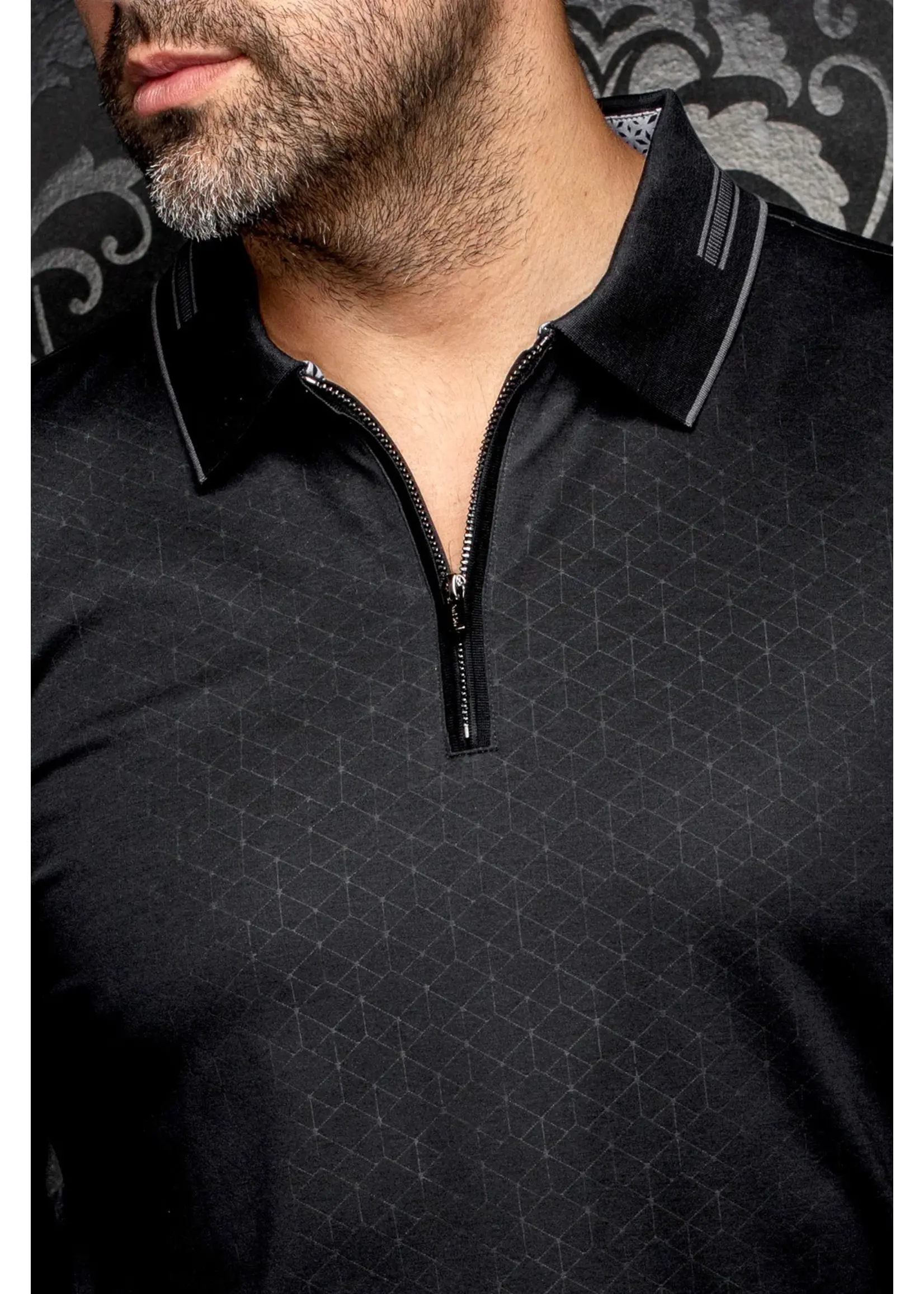 Au Noir Au Noir LS Zip Polo AVENOR