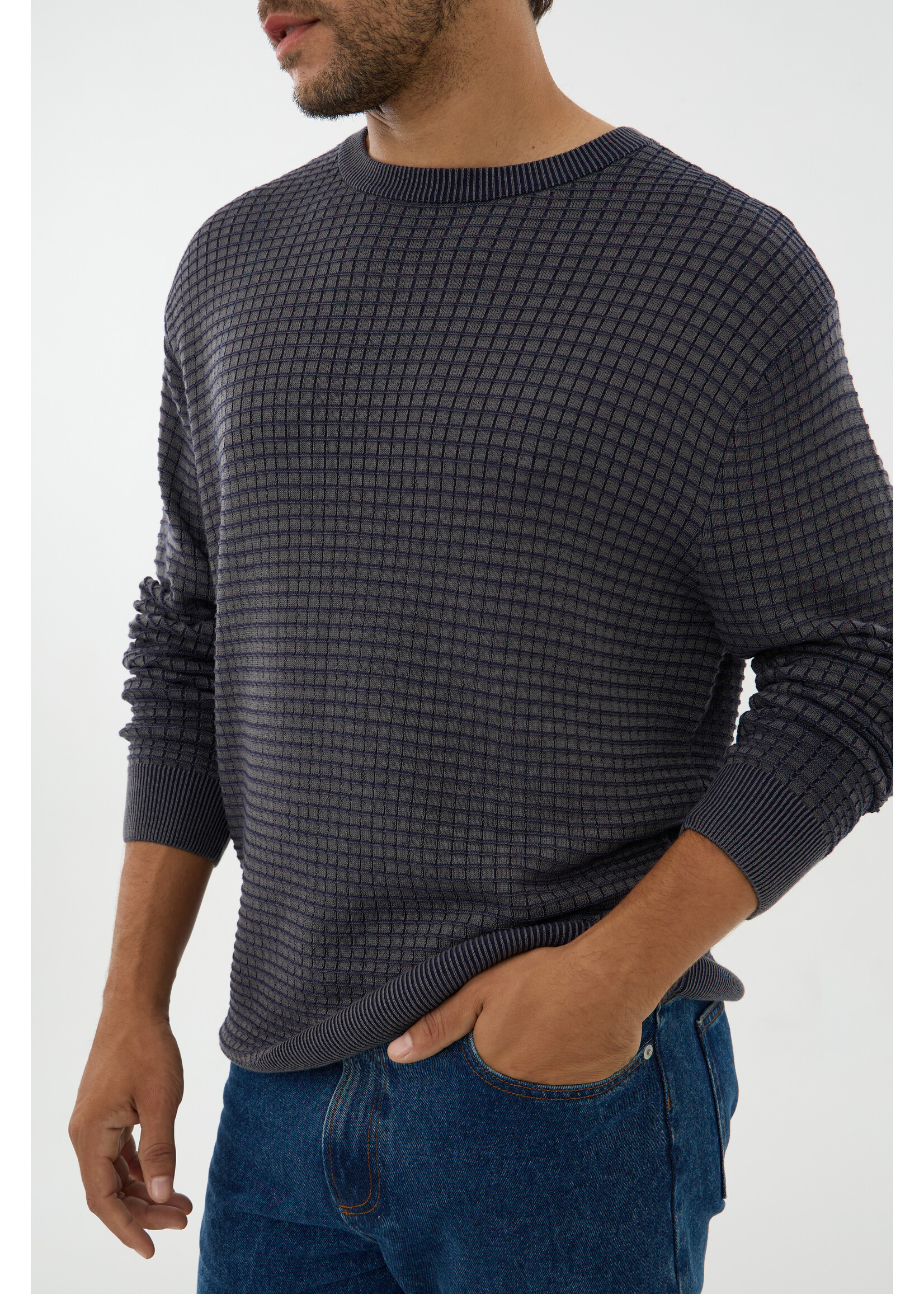 Leo Chevalier Leo Chevalier Textured Crew Sweater 627642