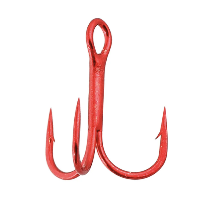 Gamakatsu Round Bend Treble Hooks Red