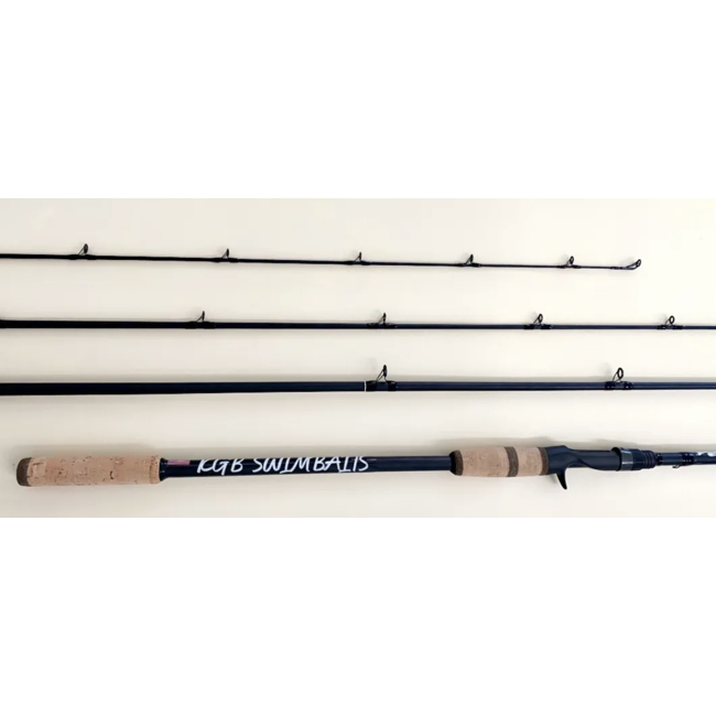 13 FISHING Omen Black Swimbait Baitcasting Rod Multi (Size: 8 ft.)