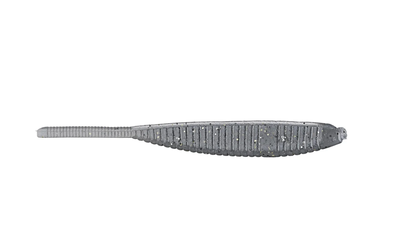 Yamamoto Baits Shad Shape Worm 10 Pack - Blue Pearl With Large Silver Flake, Soft Plastic Fishing Lure - View #2