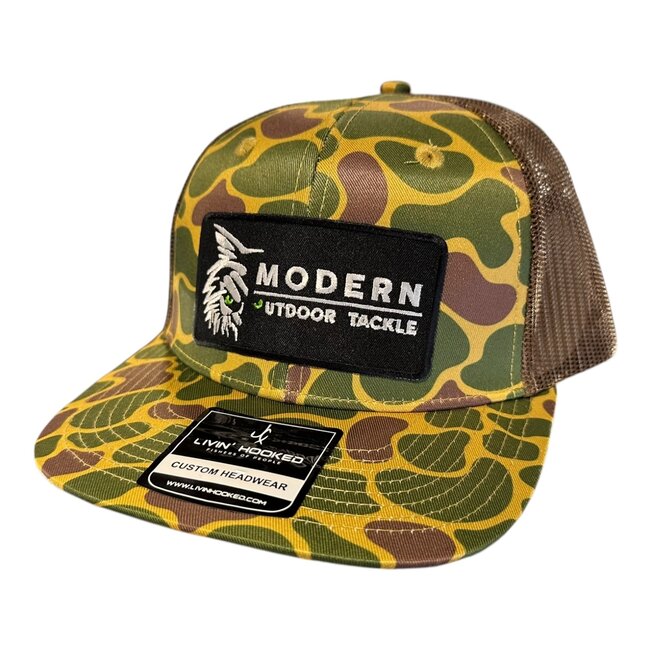 MOT Biscuit Brown Old School Camo Live Hooked Hats Black Patch