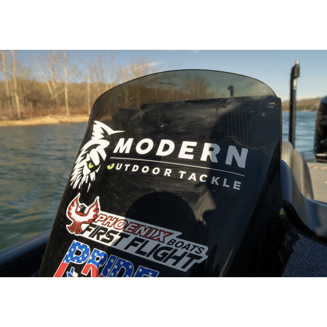 Modern Outdoor Tackle Modern Outdoor Tackle Stickers All White / White Eye 11” x 5.1”