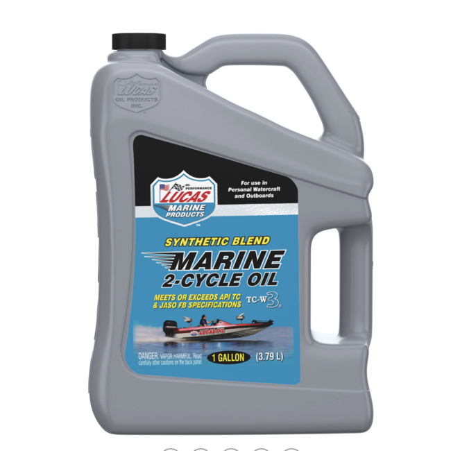Lucas Oil Products 1 Gallon Synthetic Blend Marine 2-Cycle Oil