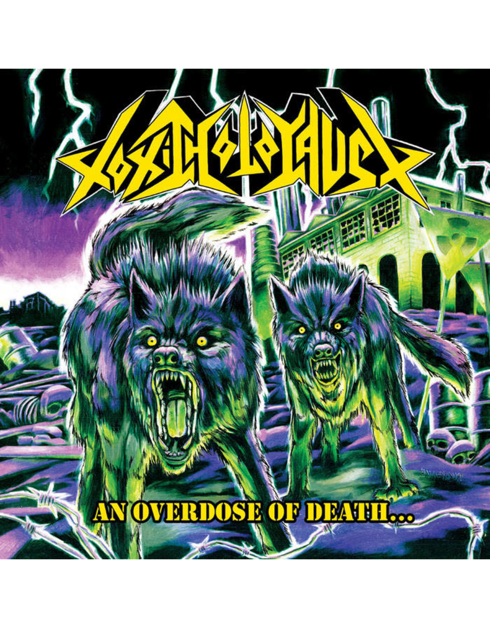 Toxic Holocaust - An Overdose Of Death LP (Neon Yellow, Green and Violet Striped Edition)