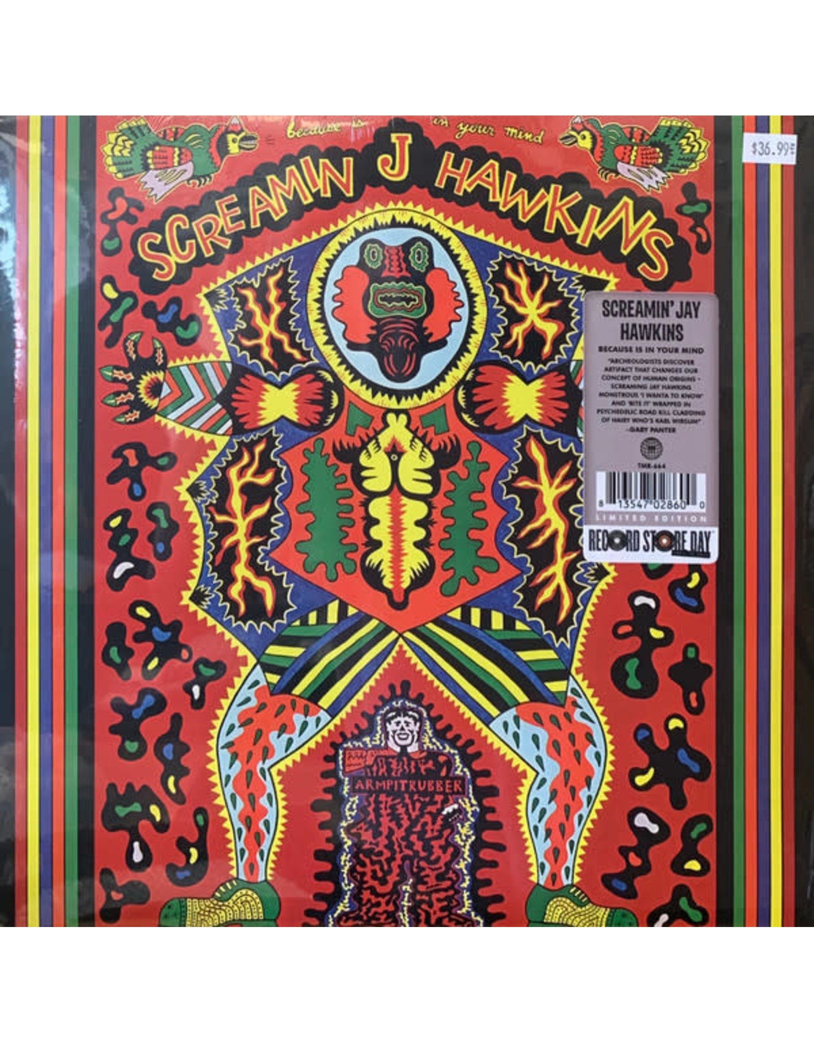 Hawkins, Screamin Jay - Because Is In Your Mind LP (Ltd Ed RSD Pressing on Light Blue Splatter Vinyl)