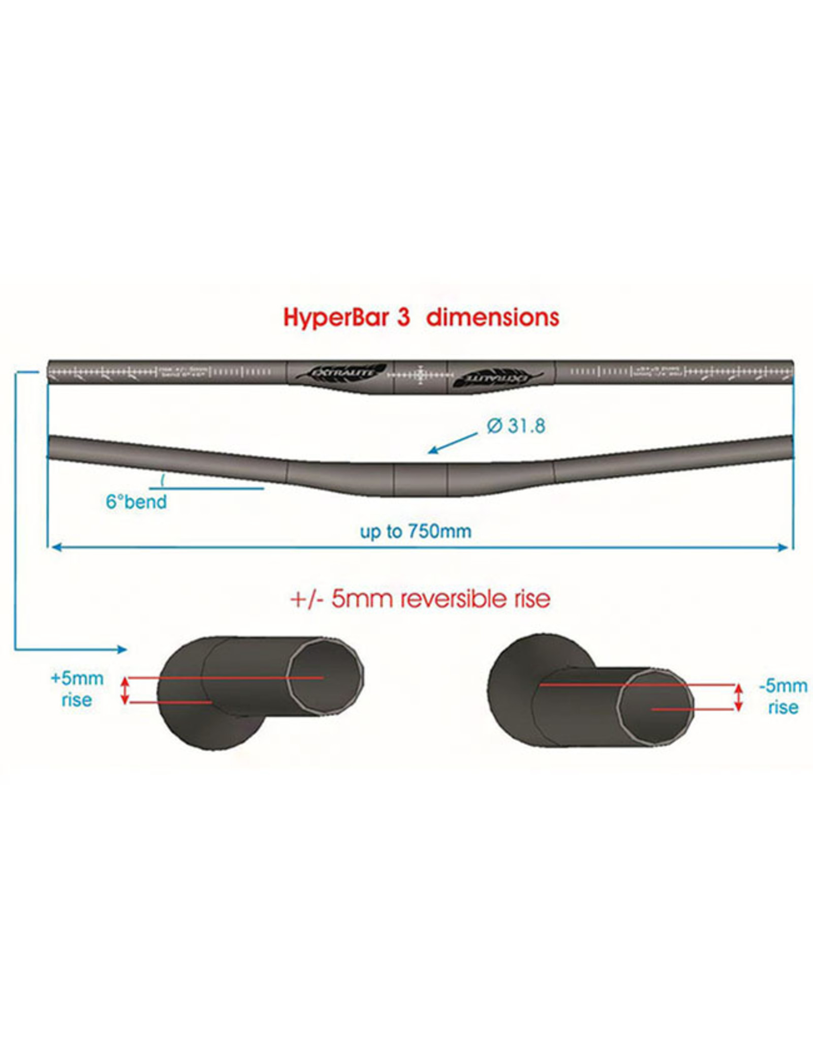 Extralite Racing Products Extralite Hyperbar 3 Mountain Handlebar