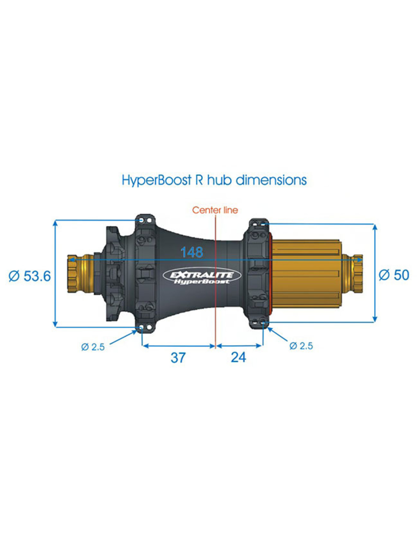 Extralite Racing Products Extralite HyperBoost3 Disc Rear Hub
