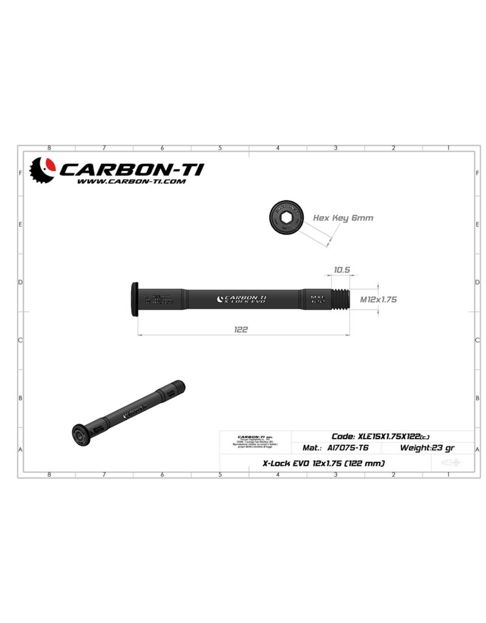 Carbon-Ti Carbon-Ti X-Lock EVO 12 mm Front Thru Axle