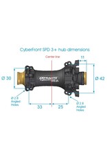 Extralite Racing Products Extralite CyberFront SPD-3+ Road Disc Hub