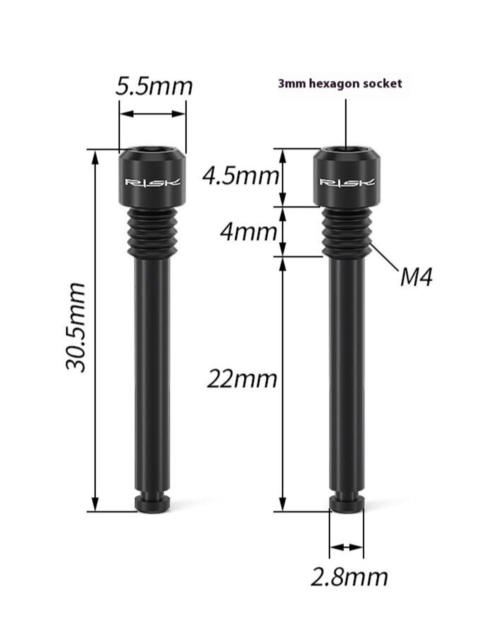 Risk Parts Risk Titanium Hydraulic Brake Pad Pins RT118