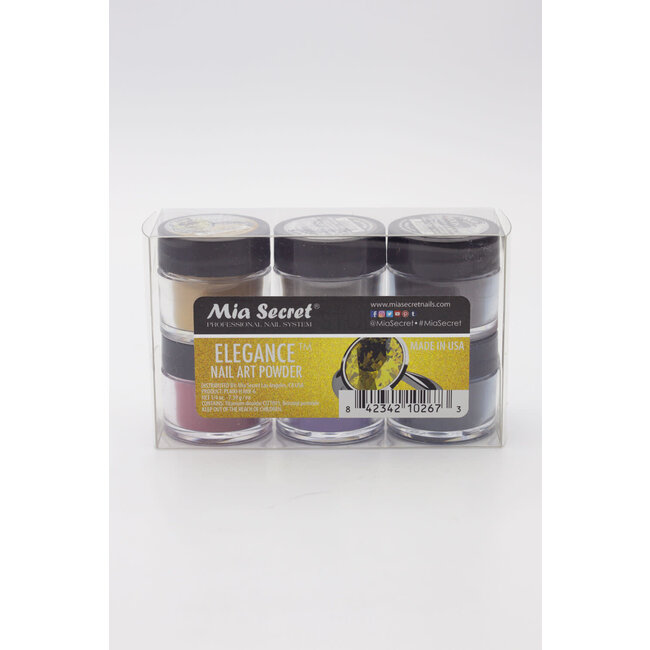 Mia Secret Mia Secret - Nail Art Powder - Elegance - 6 count