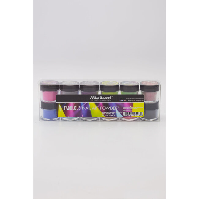 Mia Secret - Nail Art Powder - Fabulous - 12 count