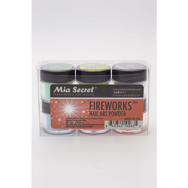 Mia Secret - Nail Art Powder - Fireworks - 6 count
