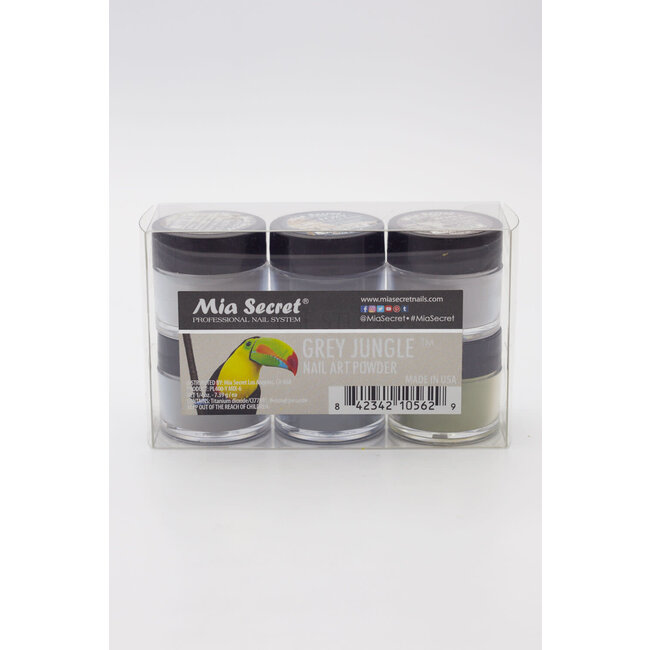 Mia Secret - Nail Art Powder - Grey Jungle - 6 count