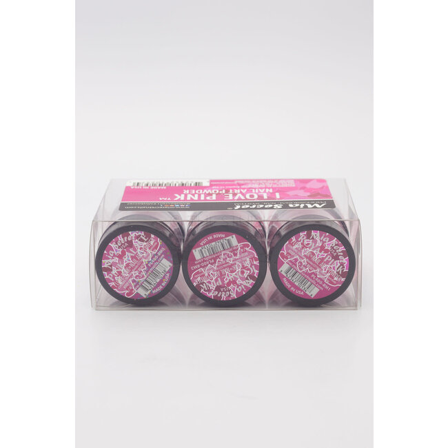 Mia Secret - Nail Art Powder - I Love Pink - 6 count