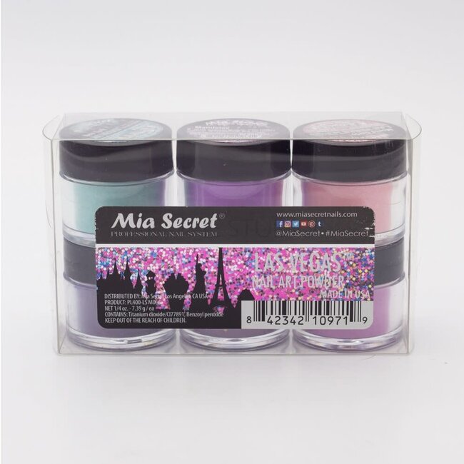 Mia Secret - Nail Art Powder - Las Vegas - 6 count