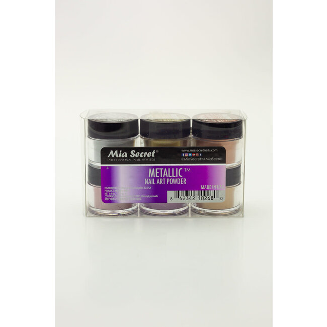 Mia Secret Mia Secret - Nail Art Powder - Metallic - 6 count