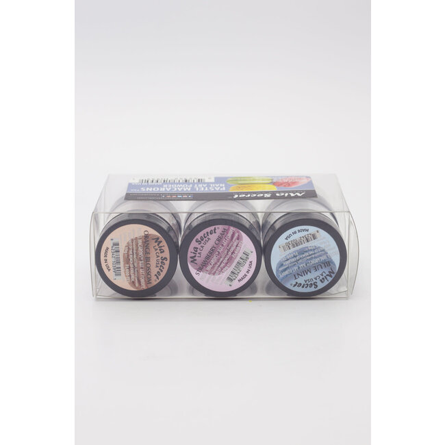 Mia Secret - Nail Art Powder - Pastel Macarons - 6 count