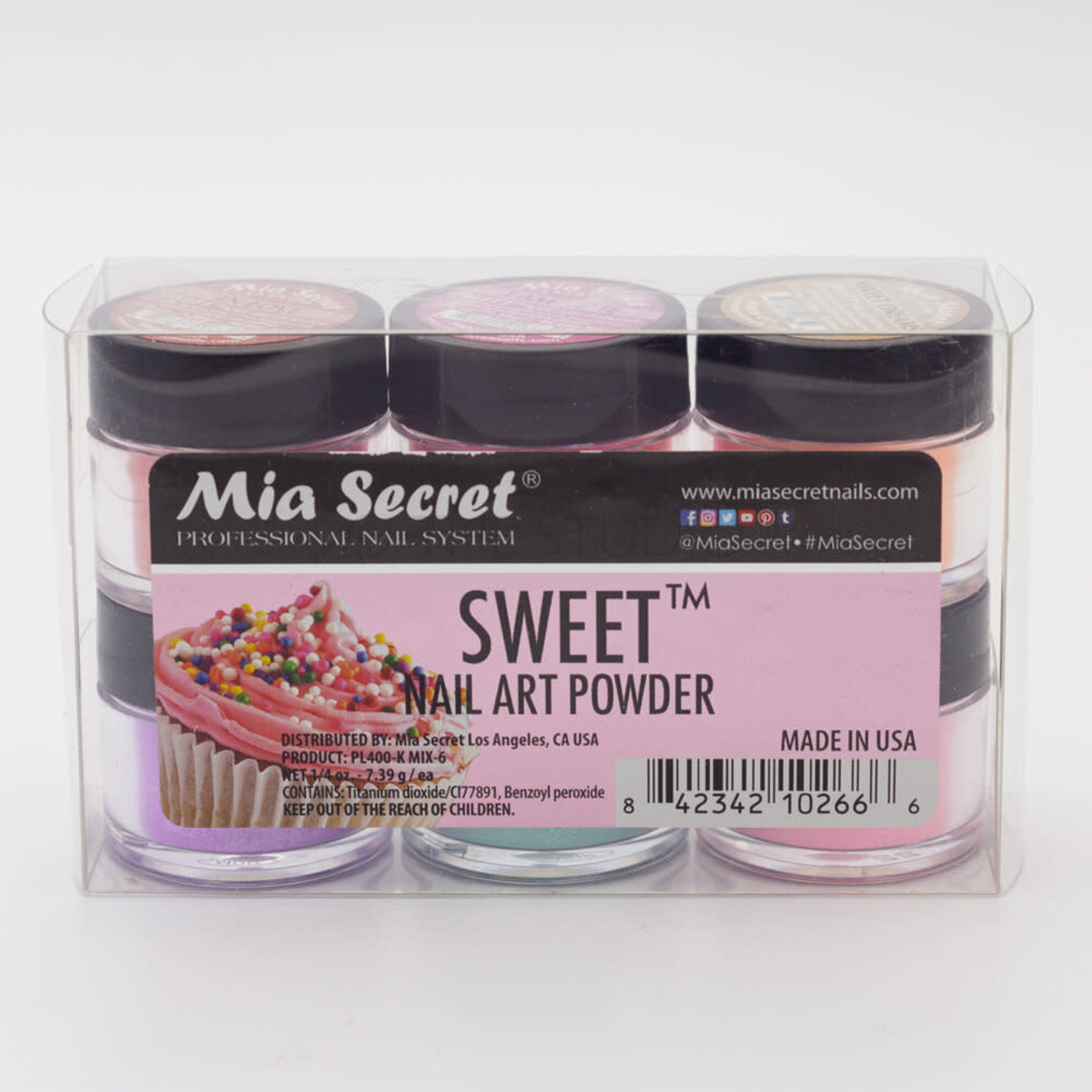 Mia Secret Nail Art Powder Sweet 6 count The Studio Nail and