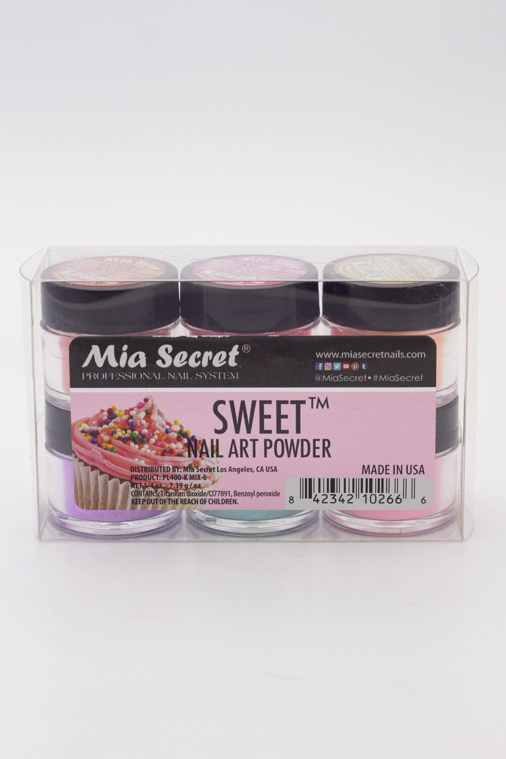 Mia Secret - Nail Art Powder - Sweet - 6 count - The Studio - Nail and