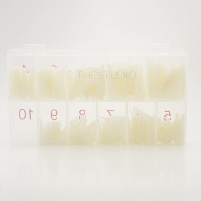 The Studio - Nail Tip Box - Stiletto Natural - Long