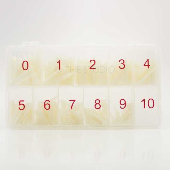 The Studio - Nail Tip Box - Stiletto Natural - Long