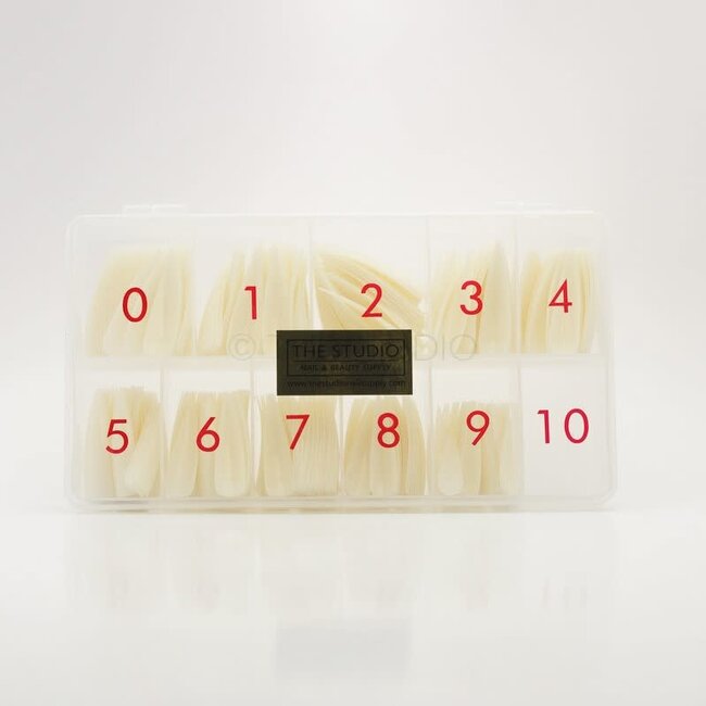 The Studio - Nail Tip Box - Full Coverage Stilettos Natural - Long