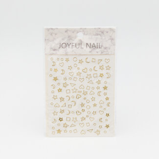 The Studio Heart Moon Stars Sticker - Gold - 318