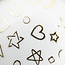 Heart Moon Stars Sticker - Gold - 318