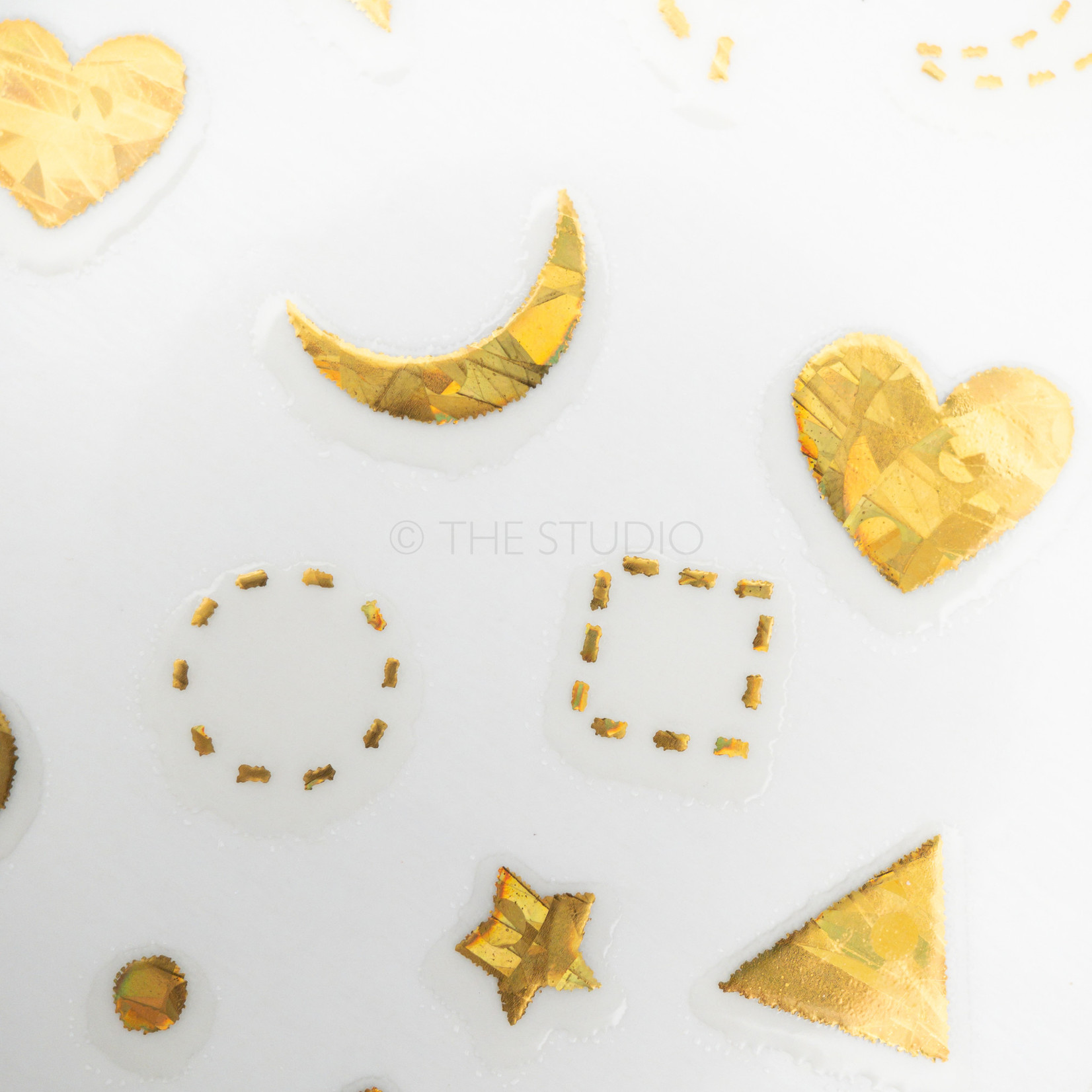 The Studio Heart Moon Stars Sticker - Gold - 437