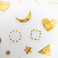 Heart Moon Stars Sticker - Gold - 437