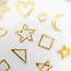 Heart Moon Stars Sticker - Gold - 438