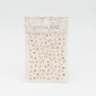 The Studio Heart Moon Stars Sticker - Gold - 438