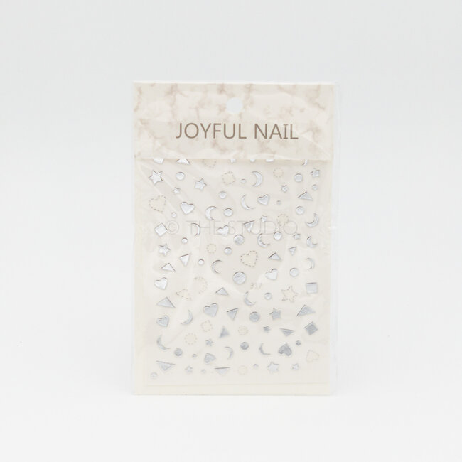 Heart Moon Stars Sticker - Silver - 317