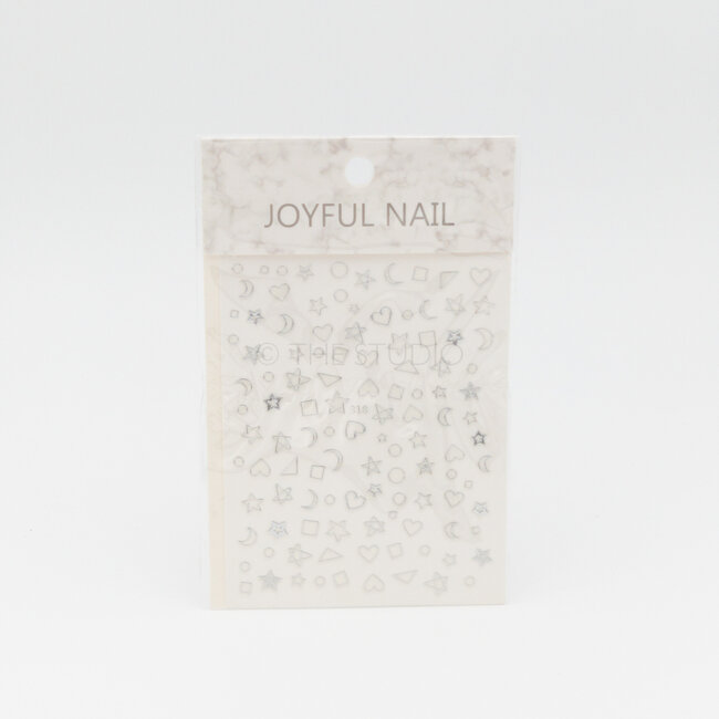 Heart Moon Stars Sticker - Silver - 318