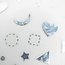 Heart Moon Stars Sticker - Silver - 437
