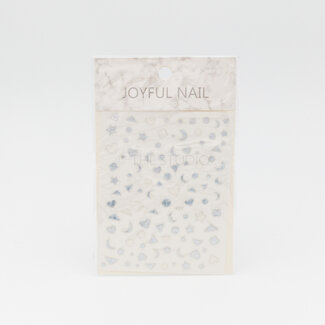 The Studio Heart Moon Stars Sticker - Silver - 437