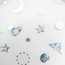 The Studio Heart Moon Stars Sticker - Silver - 437
